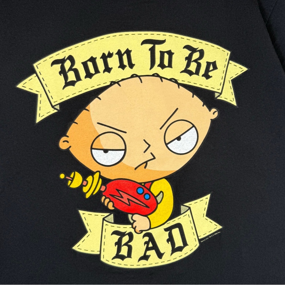 Vintage Family Guy Born To Be Bad Retro Black Short Sleeve Tee Medium - Picture 5 of 10